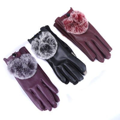 Golden U touch screen muzzle gloves warm cotton Korean version of the cold muzzle plus thick and warm.