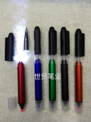 Multi function lamp pen colorful marker pen