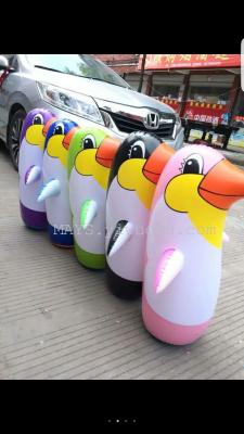 PVC inflatable toys factory direct wholesale new 45CM color Penguin tumbler sandbag