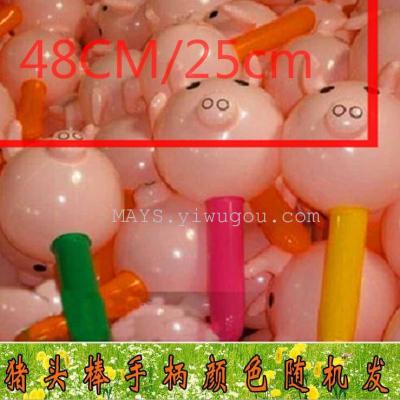 Ultra low price recommendation! Fur inflatable toys supply plastic cartoon toys PVC stall PigHead bar