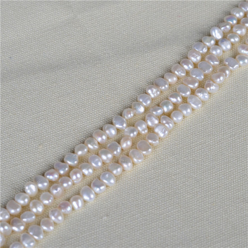 6-7mm Double Display Natural Pearl Necklace Semi-Finished Products Wholesale