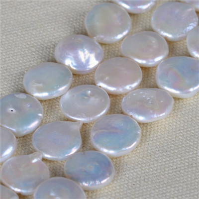 The supply of 12-13MM circular button pearl jewelry necklace material