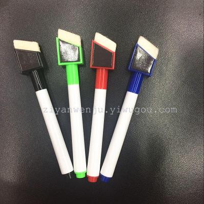 Small Whiteboard Marker Children's Whiteboard Marker Graffiti Pen with Magnetic Oblique Mouth and Brush