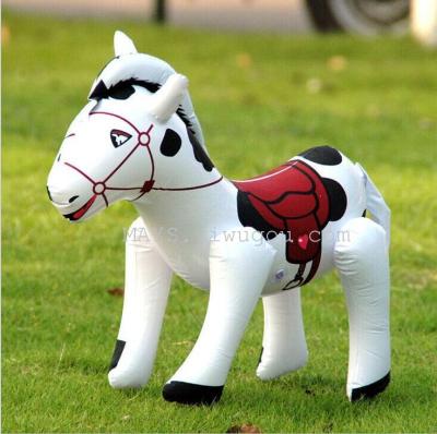 PVC big white horse stall goods toy manufacturers selling inflatable big white horse; PVC