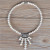 The ancient silver pearl necklace tassel