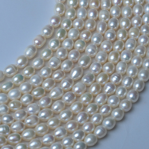 Pure Natural Freshwater Pearl 8-9mm M-Shaped Micro Flaw Pearl Necklace Material