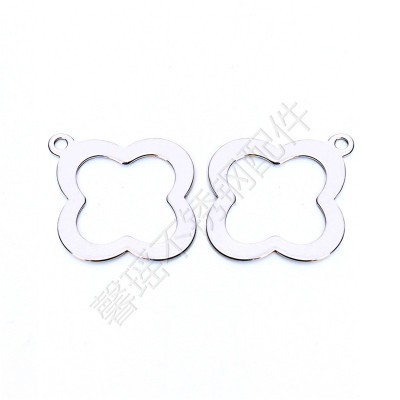 Stainless Steel Small Pendant DIY Bracelet Anklet Necklace Accessories Customized Flower Petals