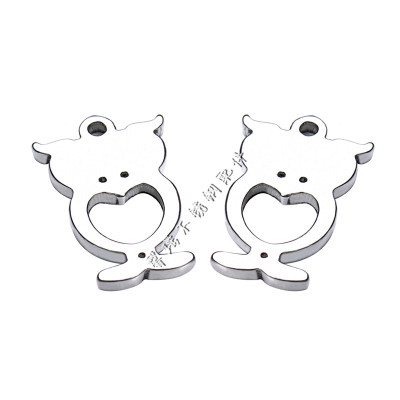 Wire Cutting Small Pendant DIY Bracelet Anklet Necklace Ear Stud Stainless Steel Accessories Owl