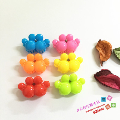 Factory direct bright color plastic Mickey children headdress hairpin Liu Haijia