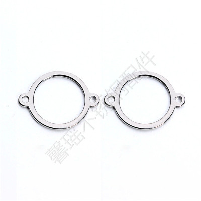 Stainless Steel Small Pendant DIY Bracelet Anklet Necklace Accessories Processing Custom Circle round