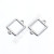 Stainless Steel Small Pendant DIY Bracelet Anklet Necklace Accessories Processing Customized Hollow Square