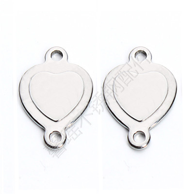 Stainless Steel Small Pendant DIY Bracelet Anklet Necklace Accessories Customized Heart Love Heart