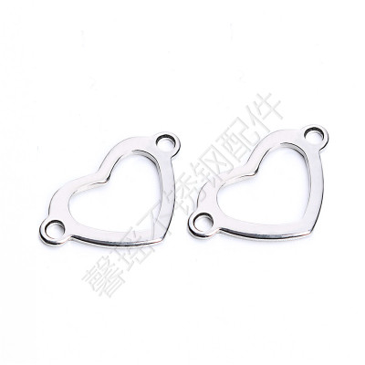 Stainless Steel Small Pendant DIY Bracelet Anklet Necklace Accessories Customized Love Heart