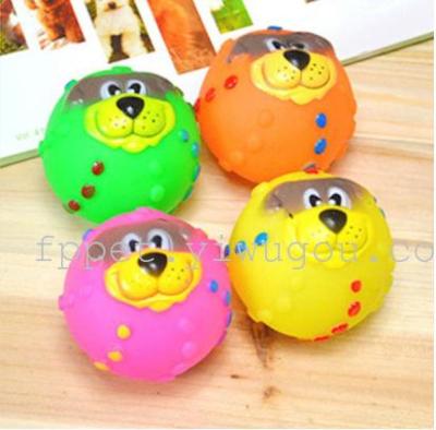 Pet Toy Factory Direct Sales Sugar Glue Toy Cartoon Bear Vocal Toy Ball