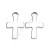 Stainless Steel Small Pendant DIY Bracelet Anklet Necklace Ear Stud Accessories Cross