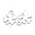 Stainless Steel Small Pendant DIY Bracelet Anklet Necklace Ear Stud Accessories Customized Four-Leaf Clover