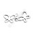 Stainless Steel Small Pendant DIY Bracelet Anklet Necklace Ear Stud Accessories Processing Customized Hollow Butterfly