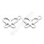Stainless Steel Small Pendant DIY Bracelet Anklet Necklace Ear Stud Accessories Processing Customized Hollow Butterfly