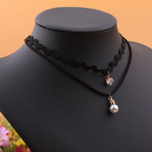 ribbon clavicle chain artistic necklace female collar neck necklace short