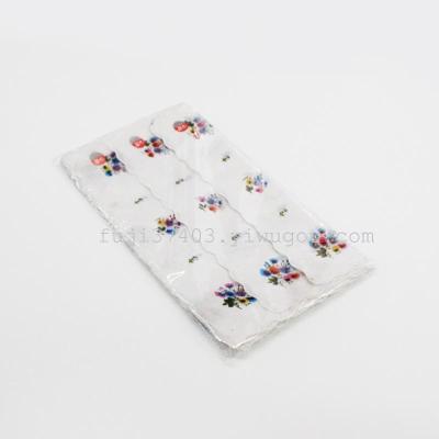 Women Polyester Flower Scallop-edged Handkerchief