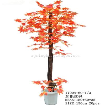 Simulation of plant red grape trees rich rich green maple tree handicraft simulation