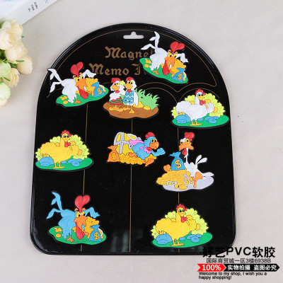 Creative refrigerator magnets cartoon animals early education magnets toy whiteboard stickers
