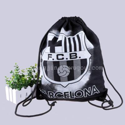 Barcelona Football Storage Bag Cotton Bag Shoulder Drawstring Bag Drawstring Bag