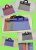 Yarn-Dyed Color Stripes Handheld Double Deck File Bag Zipper Bag Edge Sliding Bag