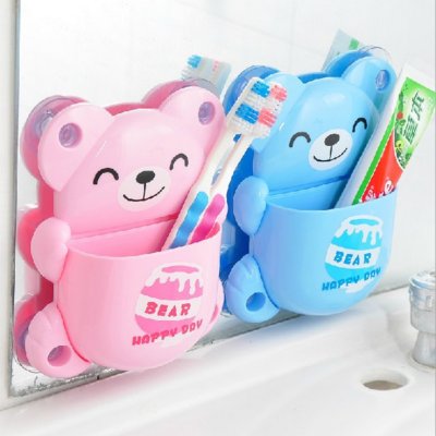 TV Shopping Products Cute Bear Toothbrush Holder Storage Rack Suction Cup Storage Holder