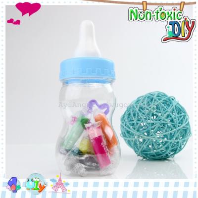 Baby bottle piggy bank DIY creative environmental protection non-toxic 3D color clay plasticine