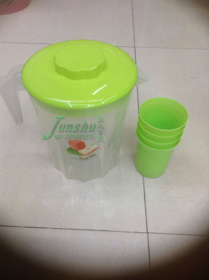 Cold Kettle Kettle set plastic cups ice tea pot handle water bottle