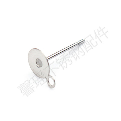 Stainless-Steel Needle Wafer Flat End Needle DIY Ear Pin Accessories with Hanging Accessories