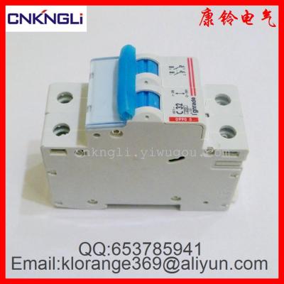Air switch circuit breaker MCB blue handle double pole