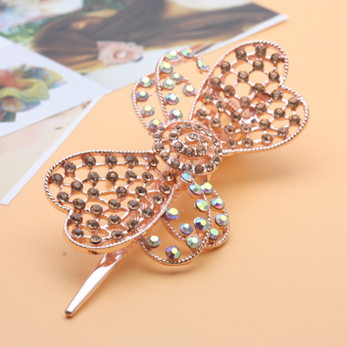 Pudding Station Korean Duckbill Clip Large Updo Ox Horn Hairclip Alloy Rhinestone Clamp Tweezers