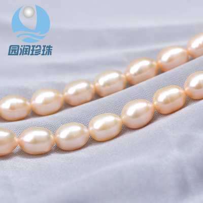8-9mm pink AAAA very bright natural pearl necklace