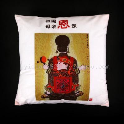 Pillow case Chinese dream super soft velvet pillow bed cushion, car cushion without pillow