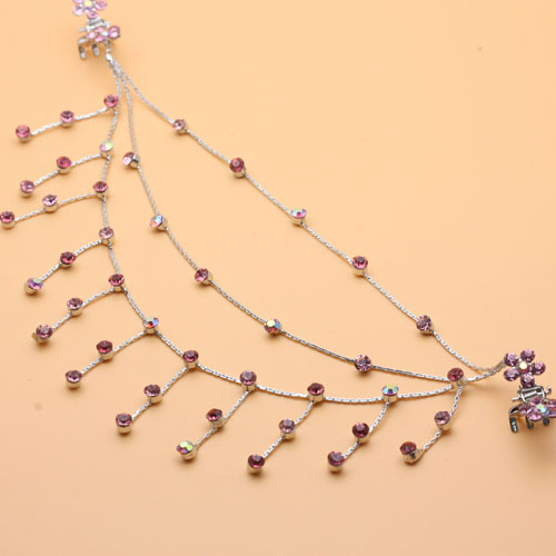 Korean Style Headdress Eyebrow Chain Plum Blossom Rhinestone Bridal Updo Princess Chain Forehead Chain Latin Dance Chain