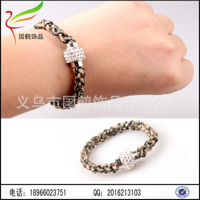Woven bracelet with diamond magnetic buckle rope woven Xiangbala umbrella