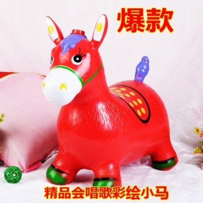 PVC animal horse inflatable animal toys with music to spread the goods