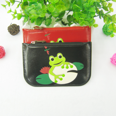 Original 3D frog graffiti zero wallet, craft zero wallet, storage bag