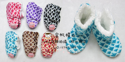 Foreign trade manufacturers spot winter warm floor shoes umbrella flannel thickened floor boots.