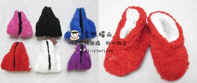 Foreign trade spot winter thermal insulation board shoes pure cotton wool children's boots thicken floor socks.