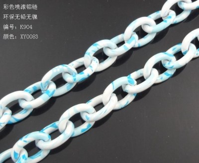 Yiwu Manufacturers Supply Spray Paint Color Aluminum Zipper Colorized Decorative Design Chain New Hot Sale Multiple Styles