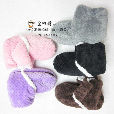 Foreign trade manufacturers spot winter warm floor shoes beveled velvet lady boots with thick boots.