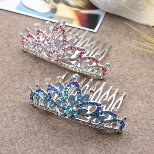 children‘s crown hair accessories large princess hair plug headdress bridal updo accessories