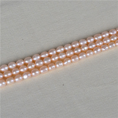 Pure natural freshwater pearl 6.5-7.5mm Pink Pearl Necklace