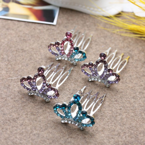 children‘s crown hair accessories small princess hair insert headdress bridal updo accessories