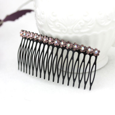 Korean Hair Accessories Diamond Rhinestone Hair Comb Hair Comb Bangs Comb Metal Plate Hairpin