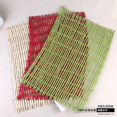 Color rope hand woven mat paper for bamboo mat