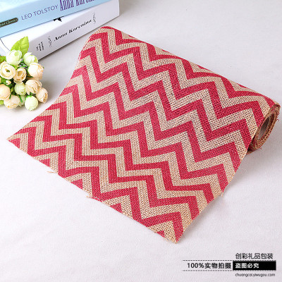 Hemp fabric printing cloth soft cushion thick retro imitation linen fabric